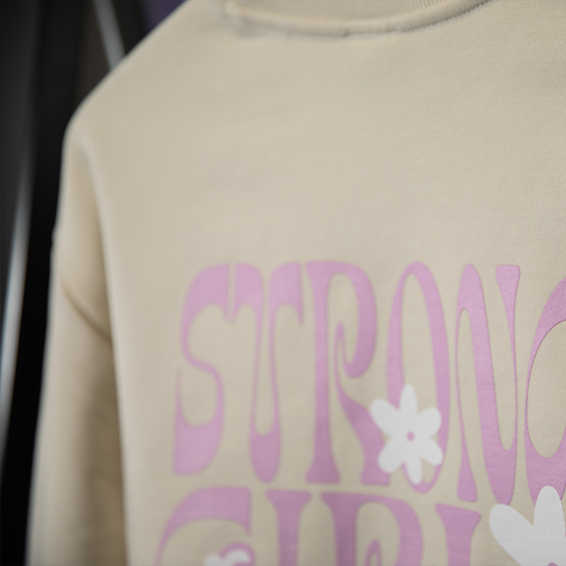 Sistas 22 Ecru Strong Girls Club Crewneck